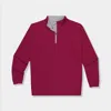 Genteal Men's Club Performance Quarterzip Sweatshirt In Maroon In Multi