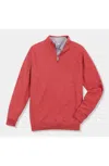 Genteal Men's Cotton Modal Quarterzip Sweatshirt In Canyon In Beige