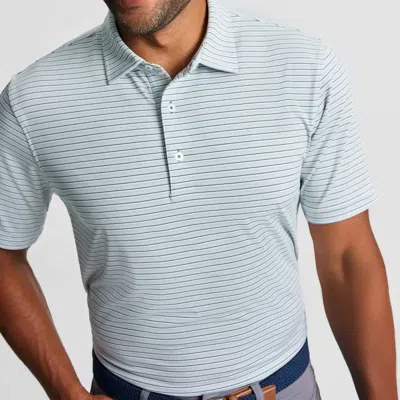 Genteal Men's Easton Performance Polo In Sleet In Blue