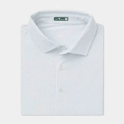 Genteal Men's Jacquard Brr Chill Polo In Celestial In White
