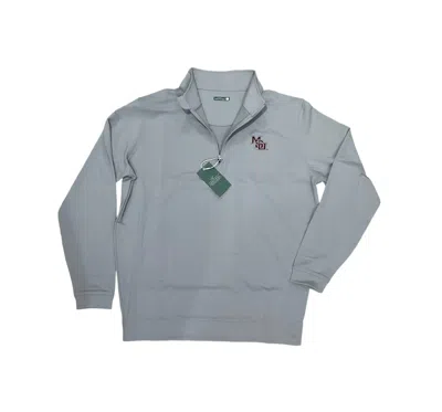 Genteal Men's Msu Venture Quarter Zip Top In Alloy In Grey