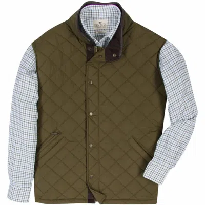 Genteal Men's Northpoint Quilted Vest In Olive In Green
