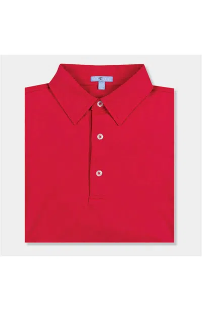 Genteal Men's Performance Polo In Cardinal In Red