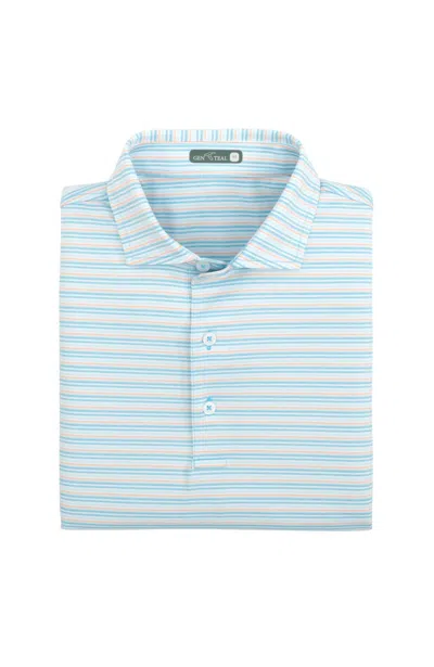 Genteal Men's Ponderosa Performance Polo In Sundew In Blue