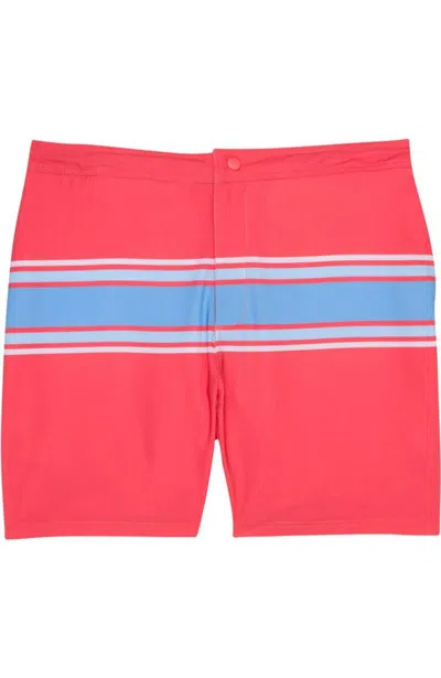 Genteal Men's Sandbar Swim Trunks In Stripe In Multi