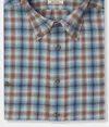 Genteal Men's Untucked Performance Flannel Shirt In Espresso Plaid In Multi