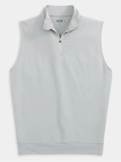 Genteal Men's Venture Performance Quarter Zip Vest In Alloy In Gray