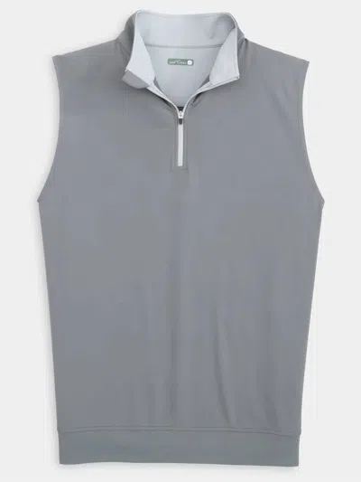 Genteal Men's Venture Performance Quarter Zip-vest In Dark Charcoal In Gray