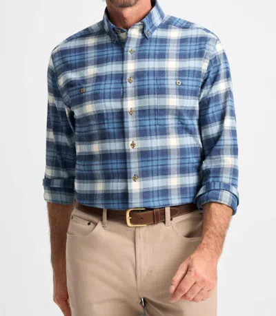 Genteal Patterson Performance Flannel Shirt In Basin In Blue