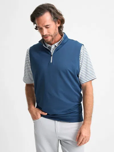 Genteal Venture Performance Quarter Zip Vest In Timeless Navy In Multi