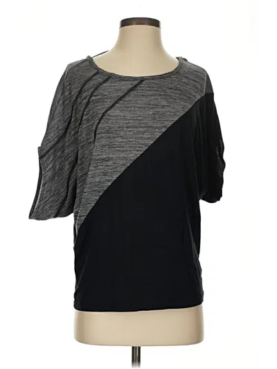 Pre-owned Gentle Fawn 3/4 Sleeve Top Gray Boatneck Tops