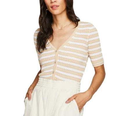 Gentle Fawn Addison Sweater In Cashew Stripe In Neutral