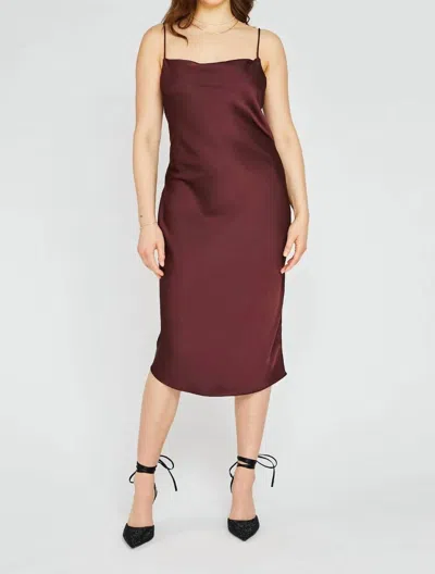 Gentle Fawn Agatha Midi Dress In Rum In Red