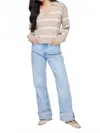 Gentle Fawn Beckett Sweater In Oatmeal Stripe In Gray