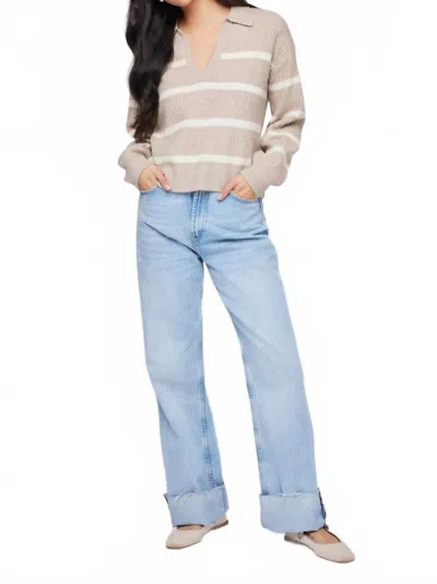 Gentle Fawn Beckett Sweater In Oatmeal Stripe In Gray