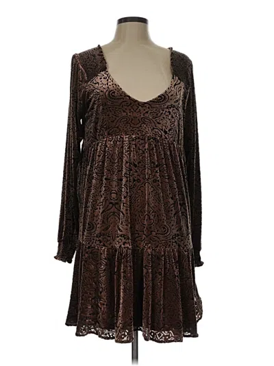 Pre-owned Gentle Fawn Casual Dress In Brown