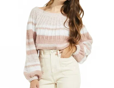 Gentle Fawn Clarissa Sweater In Blush Stripe Pink In Multi
