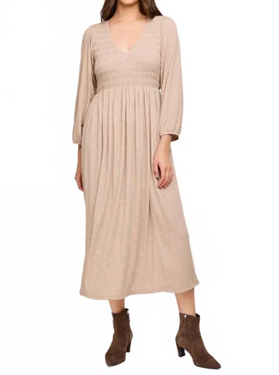 Gentle Fawn Coralie Midi Dress In Heather Taupe In Neutral