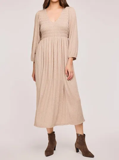Gentle Fawn Coralie Midi Dress In Heather Taupe In Nude