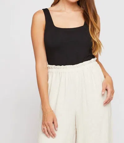 Gentle Fawn Cropped Square Neck Tank In Black