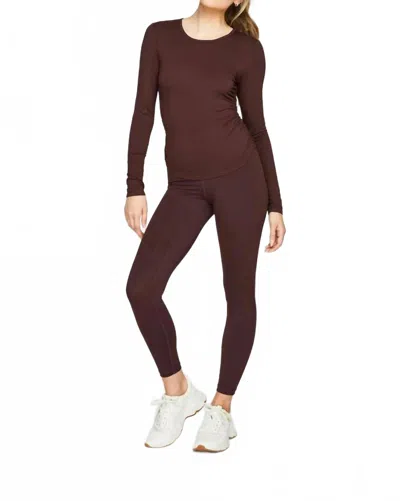 Gentle Fawn Dakota Long Sleeve Top In Chocolate In Brown