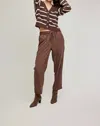 Gentle Fawn Drawstring Waist Pant In Chocolate Brown In Brown
