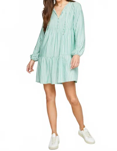 Gentle Fawn Emily Dress In Palm Stripe In Green