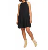 Gentle Fawn Empire Mini Dress In Black In Black