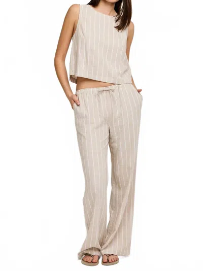 Gentle Fawn Finley Linen Pant In Beige