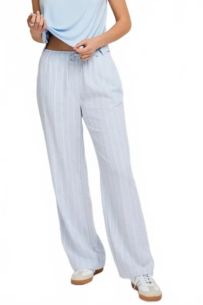 Gentle Fawn Finley Linen Pant In Sky Stripe In Blue