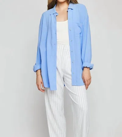 Gentle Fawn Hudson Button Down Shirt In Blue