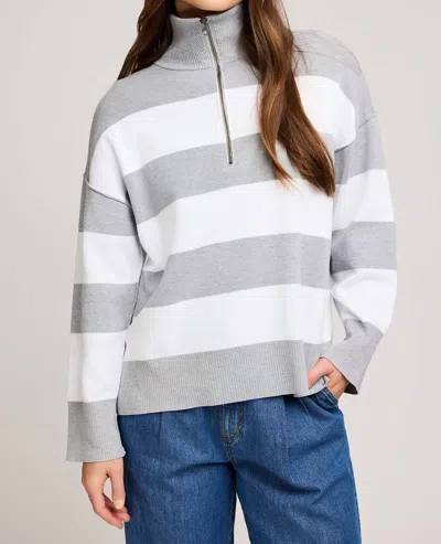 Gentle Fawn Idris Striped Sweater In Ash Stripe In Gray