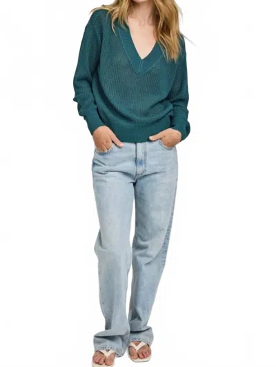 Gentle Fawn Jensen Knit Pullover In Lagoon In Green