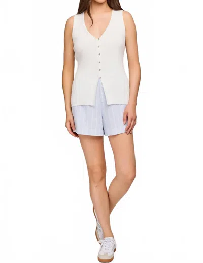 Gentle Fawn Knit Buttoned Tank Top In White