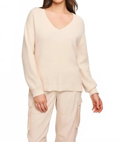 Gentle Fawn Lisbon V-neck Knit Sweater In Cream In Neutral