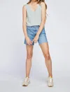 Gentle Fawn Lisette V Neck Sweater Tank Top In Mist Green In Multi