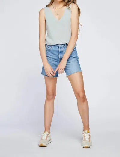 Gentle Fawn Lisette V Neck Sweater Tank Top In Mist Green In Multi