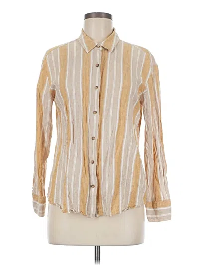 Pre-owned Gentle Fawn Long Sleeve Button Down Shirt In Brown