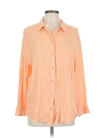Pre-owned Gentle Fawn Long Sleeve Button Down Shirt In Orange