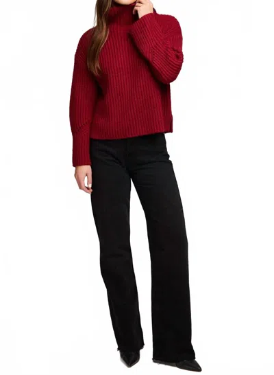 Gentle Fawn Marlow Turtleneck Sweater In Crimson In Burgundy
