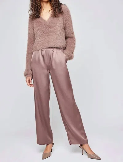 Gentle Fawn Millicent Satin Pant In Fawn In Beige