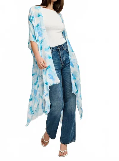 Gentle Fawn Mosaic Floral Cover Up In Petal In Blue