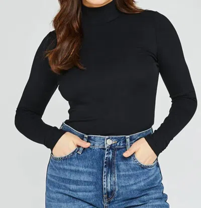 Gentle Fawn Noah Longsleeve Turtleneck In Black