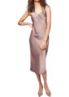 Gentle Fawn Odette Satin Midi Dress In Fawn In Beige