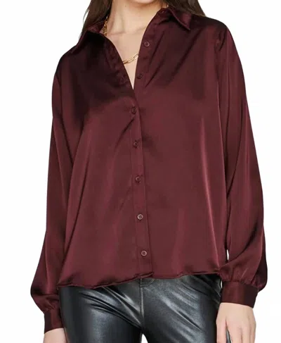 Gentle Fawn Pamela Long Sleeve Top In Rum In Red