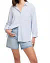 Gentle Fawn Portia Button Down Shirt In Sky Stripe In Multi