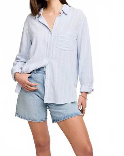 Gentle Fawn Portia Button Down Shirt In Sky Stripe In Multi