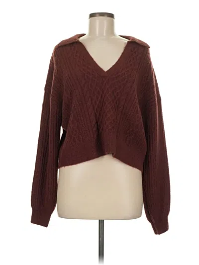Pre-owned Gentle Fawn Pullover Sweater In Burgundy