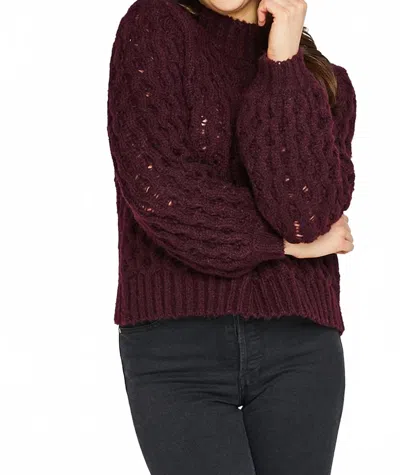 Gentle Fawn Saturn Sweater In Rum In Burgundy