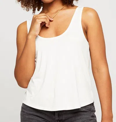 Gentle Fawn Scoop Neck Side Slit Tank In White